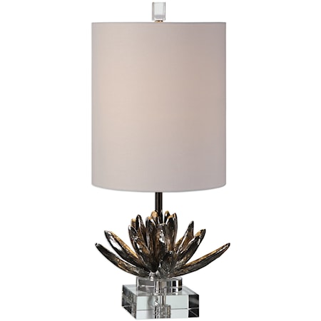  Silver Lotus Accent Lamp